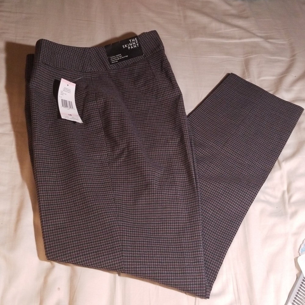 Nwt Nine west plaid skinny pant